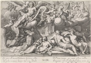 Natt (Nox) Nox (tittel på objekt) De fire ganger på dagen (serietittel) av Jacob Matham