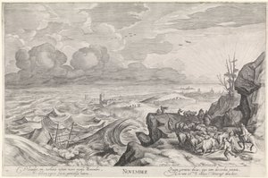november (tittel på objekt) De tolv månedene (serietittel) av Jacob Matham