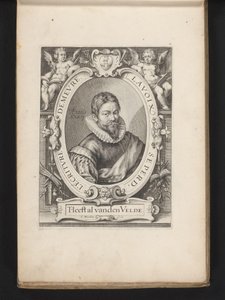 Portrett av Jan van den Velde i en alder av 36 Speil av skrivekunst (serietittel) av Jacob Matham