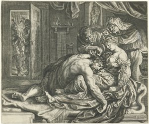 Samson og Dalila av Jacob Matham