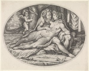 Venus og Adonis av Jacob Matham