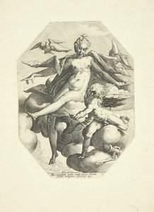 Venus og Amor av Jacob Matham