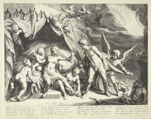 Venus og Mars oppdaget av Apollo av Jacob Matham