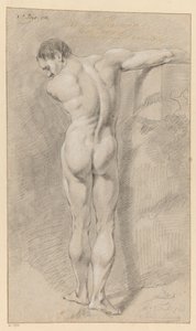 Stående naken mann, sett bakfra (1. premie 1768) av Jacob Maurer