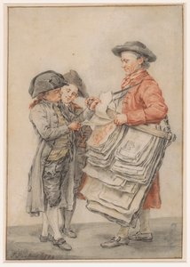 De prentselger av Jacob Perkois (signed by artist)