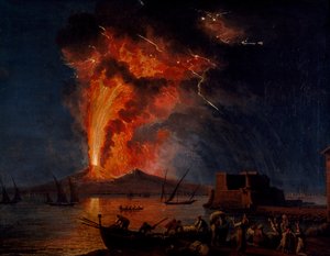 Vesuvs utbrudd av Jacob Philippe Hackert