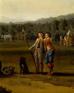 Høst i Carditello, av Jacob Philipp Hackert, detalj av Jacob Philippe Hackert