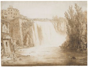 Den store fossen i Isola del Liri, 1793 av Jacob Philippe Hackert