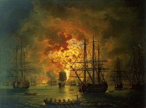 Ødeleggelsen av den tyrkiske flåten ved Chesma-bukten, 1772