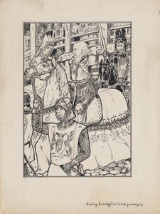 Designillustrasjon for Shakespeares King Lear: King Lear og Cordelia Captured av Jacob Pieter van den Bosch