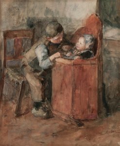 Brotherly Love (wc på papir) av Jacob Simon Kever