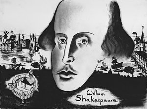 William Shakespeare (1564-1616) 1994 (kull på papir) av Jacob Sutton