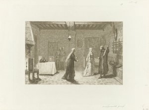 Figurer i et indre kammer i et slott av Jacob Taanman