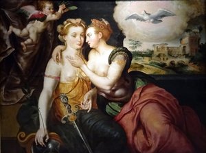 Jacob de Backer og verksted - Allegorien «Rettferdighetens og fredens kyss» rundt 1580