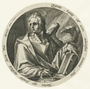 Evangelist Johannes De fire evangelistene (serietittel) av Jacob de Gheyn (II) (attributed to)