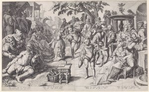 Den fortapte sønnen sløser bort pengene sine av Jacob de Gheyn (II)