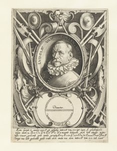 Portrett av Ludolf van Ceulen i en alder av 56 av Jacob de Gheyn (II)