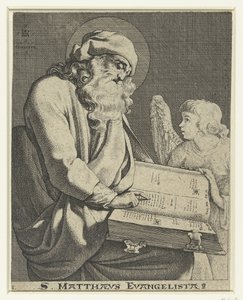 Evangelist Mattheüs S. Matthaeus Evangelista (tittel på objekt) av Jacob de Gheyn (III)