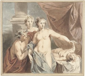 Ceres, Venus, Bacchus og sovende kjærlighet av Jacob de Wit