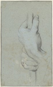 Studie av to hender som spenner en stav av Jacob de Wit