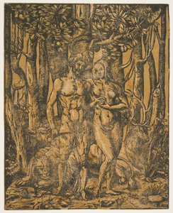 Adam og Eva, 1500-tallet av Jacob the Elder attr. to Lucius