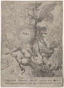 Saint Michael vokter himmelens porter av Jacob van Oost (I)