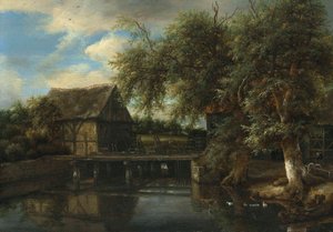 En vannmølle av Jacob van Ruisdael