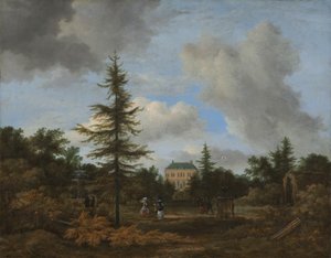 Landsted i en park av Jacob van Ruisdael