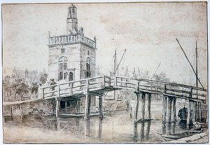 Broen i Alkmaar, c1648-1682 av Jacob van Ruisdael