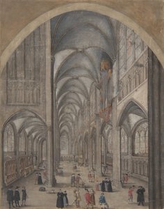 Interiør i Strasbourg-katedralen, ca. 1625-30. av Jacob van der Heyden.