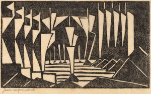 Stiliserte seilbåter, 1915.