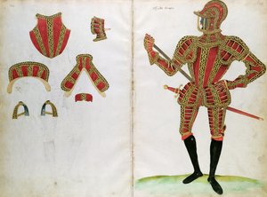 Suit of Armor for Lord Compton, fra "An Elizabethan Armourer's Album"
