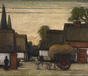 Høyvogn (olje på lerret)