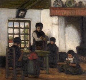 Interiør fra Campine (olje på lerret)