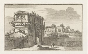 Konstantinbuen i Roma Utsikt over Roma (serietittel) La Galerie agreable du mond (...) divisée en LXVI tomes...Cette partie comprend le Rome moderne (serietittel) Magesyn der Italiaense Buildings (serietittel) av Jacobus Baptist