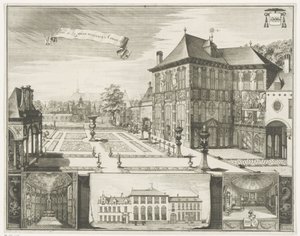Utsikt over Rubens-huset i Antwerpen Utsikt over Hilwerue-huset i Antwerpen Parties de la maison Hilwerue Aanvers 1692 (tittel på objekt)