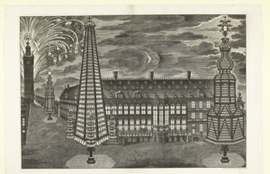 Belysning og fyrverkeri i Gent, 1717