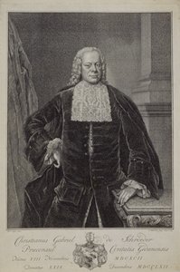 Christian Gabriel Schroder, 1764 av Jacobus Houbraken
