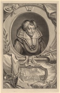 Louise de Coligny av Jacobus Houbraken