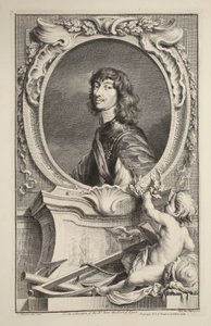 Portrett av Algernon Percy, jarl av Northumberland, illustrasjon fra "Heads of Illustrious Persons of Great Britain", pub. av Knapton, London 1742 av Jacobus Houbraken