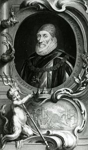 Portrett av Charles Howard, jarl av Nottingham, illustrasjon fra 