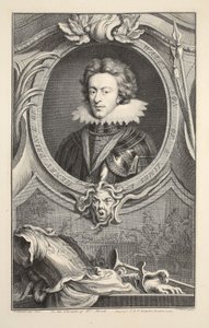 Portrett av Henry, Prince of Wales, illustrasjon fra "Heads of Illustrious Persons of Great Britain", pub. av Knapton, London 1742 av Jacobus Houbraken