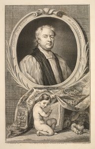 Portrett av Tillotson, erkebiskop av Canterbury, illustrasjon fra 'Heads of Illustrious Persons of Great Britain', pub. av Knapton, London 1742 av Jacobus Houbraken