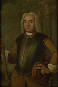 Portrett av Johannes Thedens, generalguvernør for det nederlandske østindiske kompaniet av Jacobus Oliphant