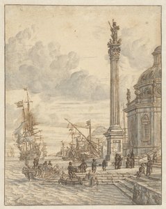 italiensk havn av Jacobus Storck