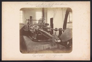 Nedenfor damppumpestasjon med Vijzels / Capelle aan den IJssel 4. september 1869 (tittel på objekt) Gjenvinning av innsjøene i Schieland øst for Rotterdam (serietittel på objekt)