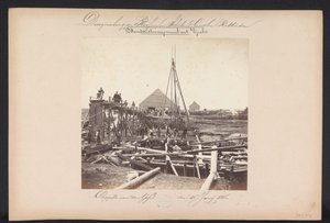 Nedenfor damppumpestasjon med Vijzels / Capelle aan den IJssel den 15. juni 1868 (tittel på objekt) Gjenvinning av innsjøene i Schieland øst for Rotterdam (serietittel på objekt)