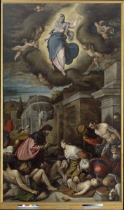 St. Roch besøker pestens ofre, ca. 1575 (olje på lerret) av Jacopo Bassano