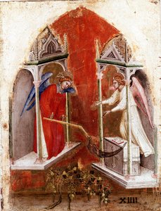 Polyptych of Apocalypse: indre venstre panel. Innhøstingen. Detrempe på tre av Jacobello Alberegno (1367-1397 ca.) 1360-1390. Gallerie dell
