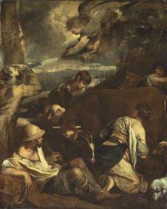 Bebudelse til hyrdene av Jacopo Bassano